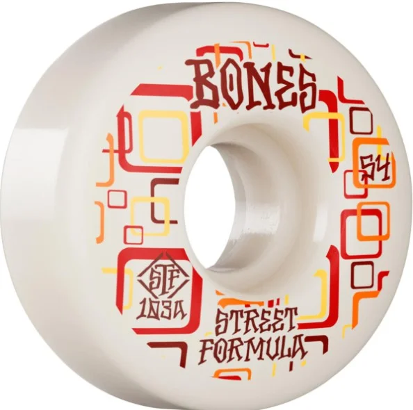 Custom Skateboard Wheels for Riders with Precision Skills-Bones - STF Wheels Retros 54mm V3 Slims 103A