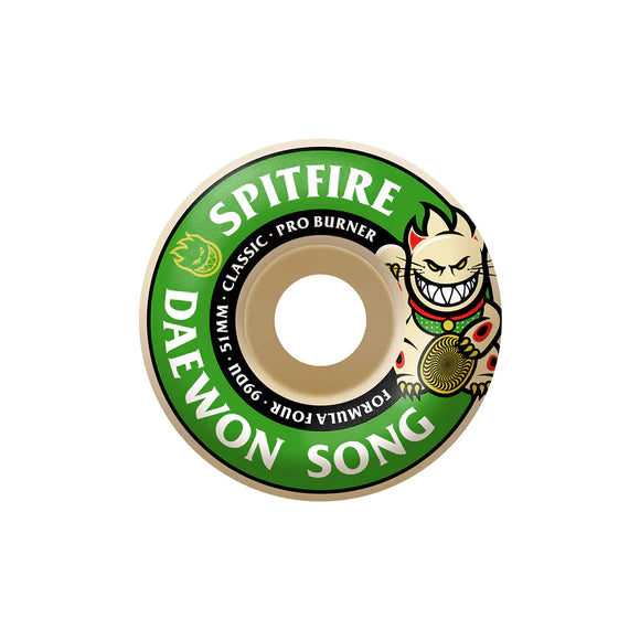 Custom Skateboard Wheels for Precision and Speed Control-Spitfire Wheels: F4 99D Daewon Song Burner (52 mm)