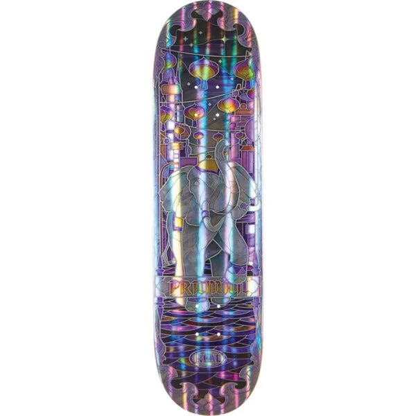 Custom Skateboard Deck for Riders with Large Feet-Real Praman Holographic Cathedral Skateboard Deck