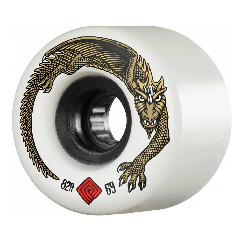 Custom Skateboard Wheels for Trick Performance with Grip-Powell Peralta DragonSkin White 69mm