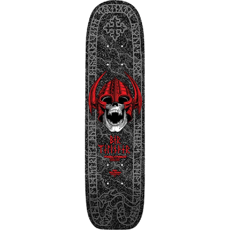 Custom Skateboard Deck with Raised Nose for Better Control-Powell Peralta Welinder Og Freestyle 08 Dk-7.25x27 Black/Sil DECK ONLY