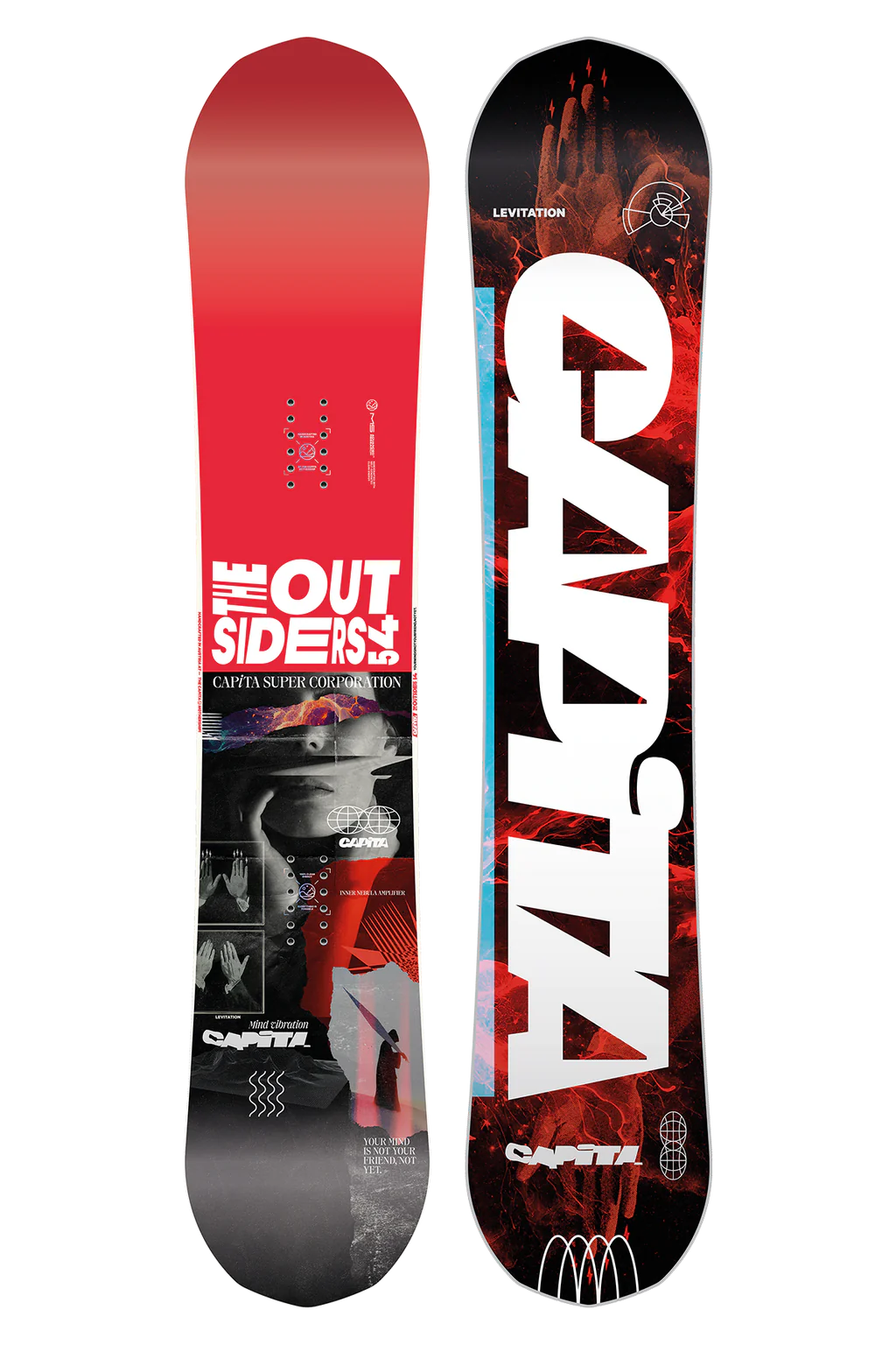 Custom Snowboard with Flexible Nose and Tail-Capita The Outsiders Snowboard 2025 - 154cm