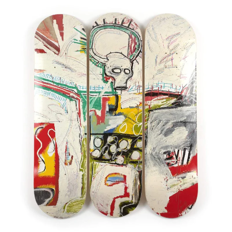 Custom Skateboard Deck for Downhill Racing-Untitled (Rotterdam) after Jean-Michel Basquiat