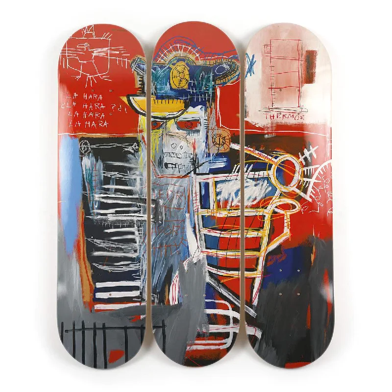 Custom Skateboard Deck for Improved Airborne Tricks-La Hara after Jean-Michel Basquiat