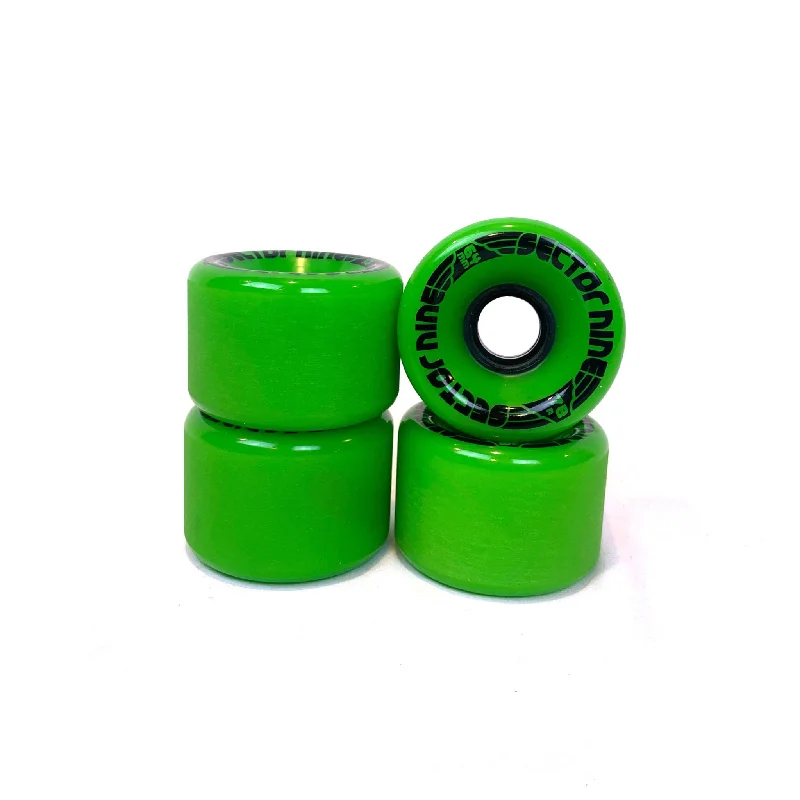 Custom Skateboard Wheels with Extra Traction for Street Skating-Sector 9 Cruiser Wheels 64mm 78a Green