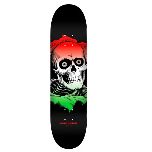 Custom Skateboard Deck with Extra-Wide Width for Stability-Powell Peralta 8.0 Ripper Green Fade Deck