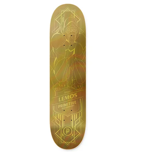 Custom Skateboard Deck for Park Riders Seeking High Flex-Primitive 8.0 Lemos Holofoil Gorilla Deck