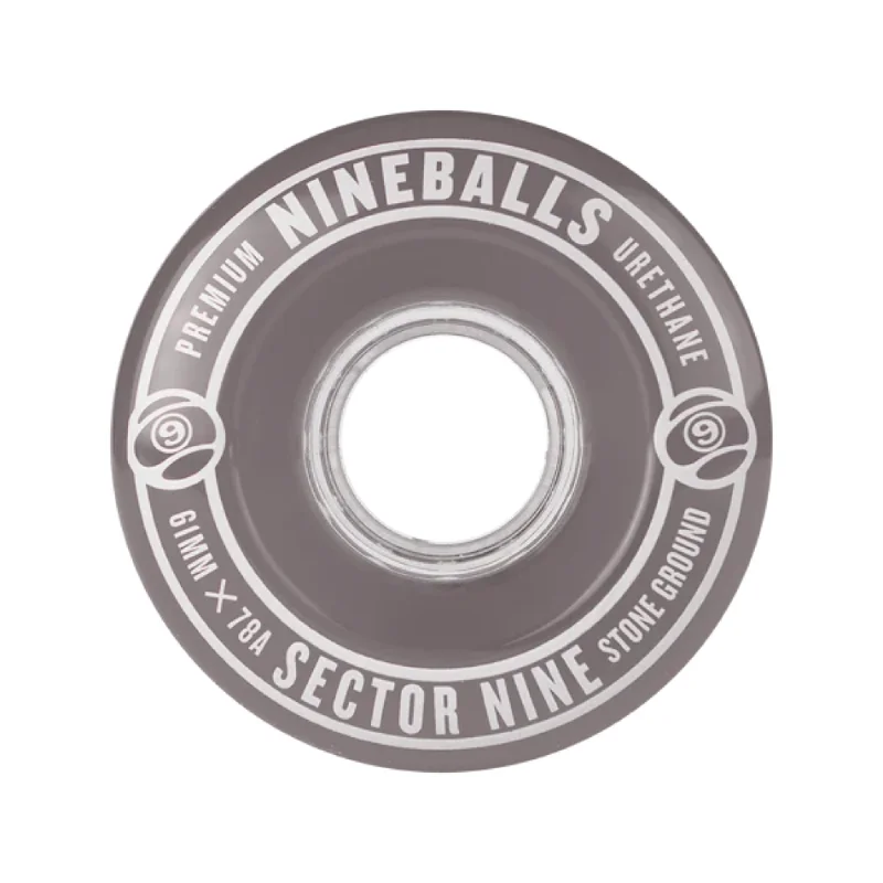 Custom Skateboard Wheels with Ultra-Lightweight Build-61mm 78a Nineballs Smoke Sector 9 Skateboard Wheels