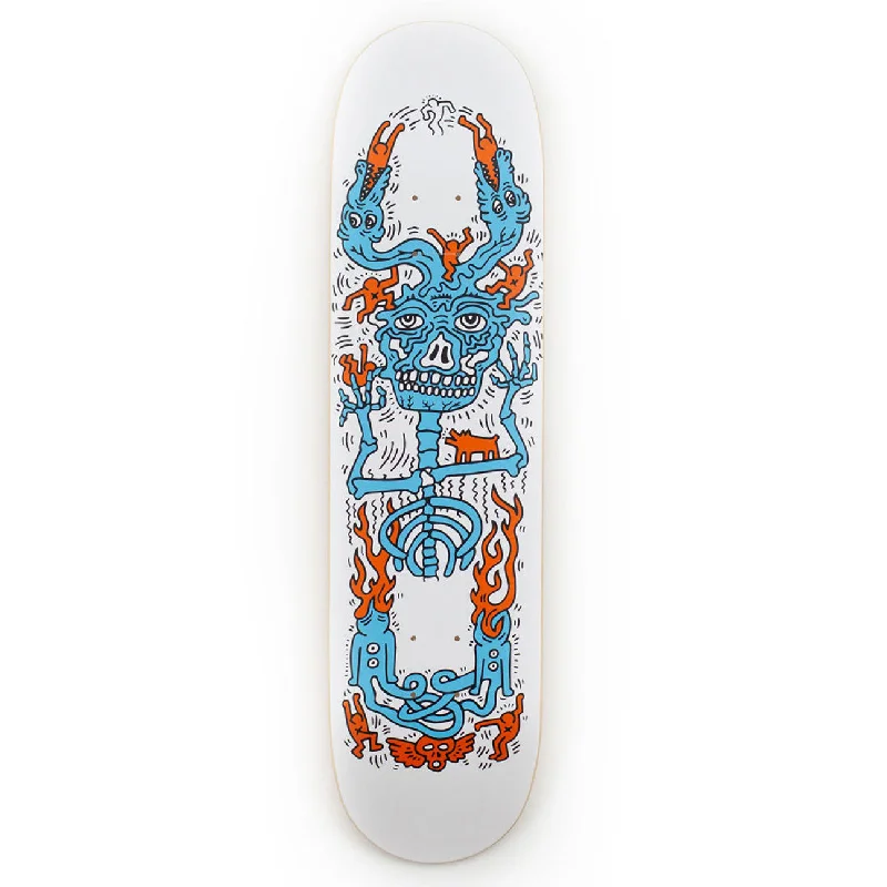 Custom Skateboard Deck with Professional Riding Features-Untitled (Inferno) Skateboard Deck by Keith Haring