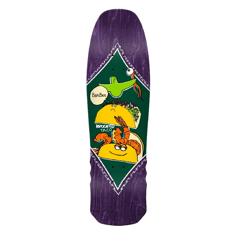 Custom Skateboard Deck for High-Impact Jumps and Drops-Krooked - 9.3" Barbee Shrimp Taco