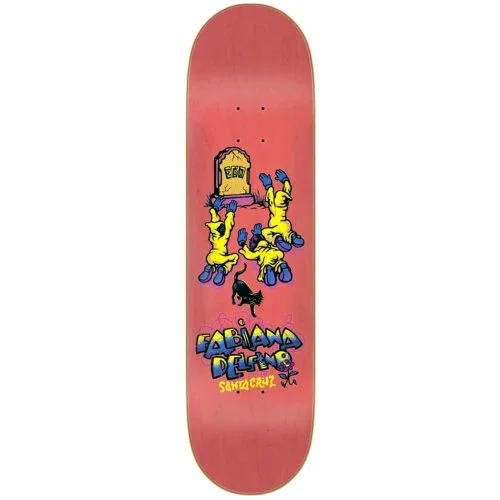 Custom Skateboard with Strong Wheels-Santa Cruz Delfino Ego Deck - 8.25 (stain may vary)