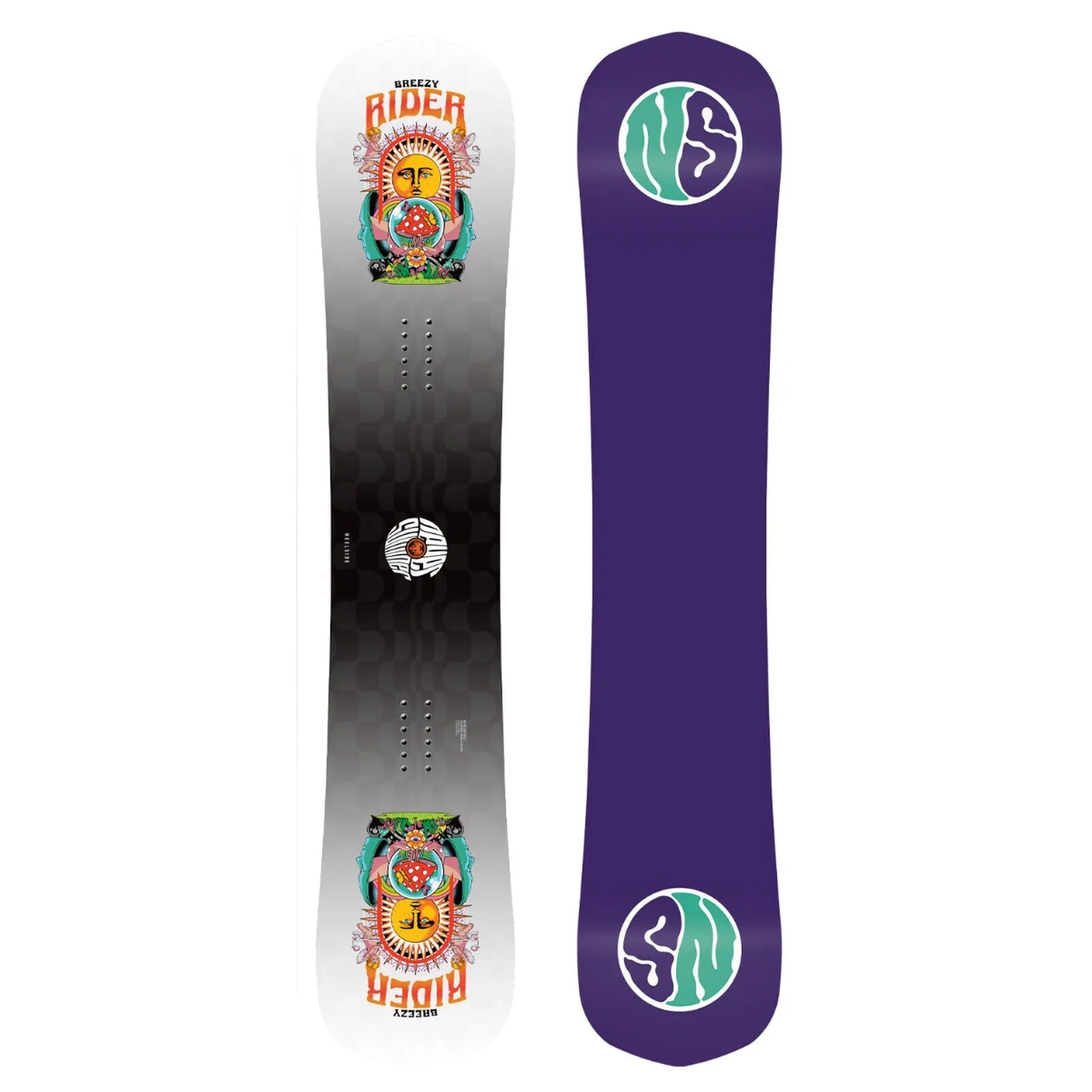 Custom Snowboard with Soft Flex for Beginners-Never Summer Breezy Rider Snowboard - Women's 2025