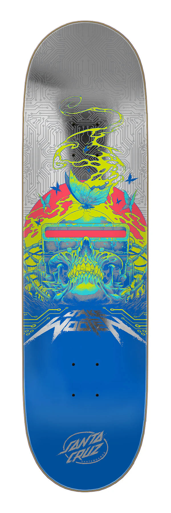 Custom Skateboard Deck with Light and Fast Response-Santa Cruz Wooten Cyber VX Skateboard Deck