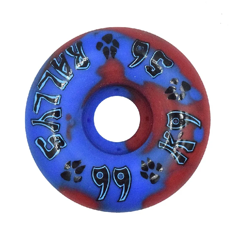 Custom Skateboard Wheels for Smooth and High-Speed Riding-Dogtown - K-9 Rallys Red/BlueSwirl Skateboard Wheels 56mm 99a