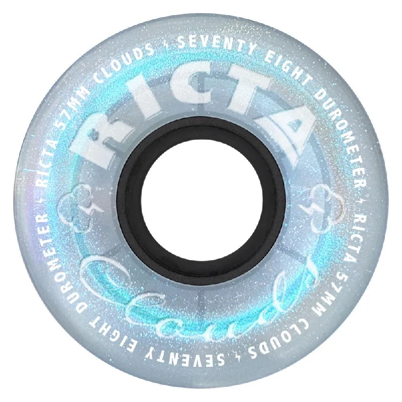 Custom Skateboard Wheels for Smoother Landings and Jumps-Ricta Skateboard wheels Iridescent Clouds 78a Blue 57mm