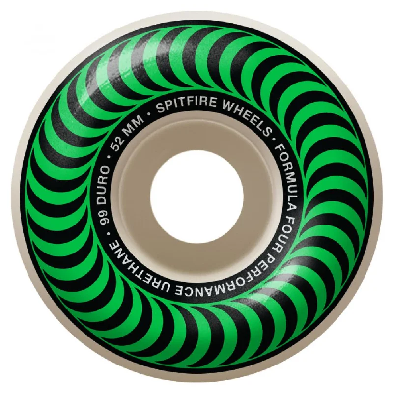 Custom Skateboard Wheels for Professional Riders-52mm 99a Formula Four Classics Wheels (Green)