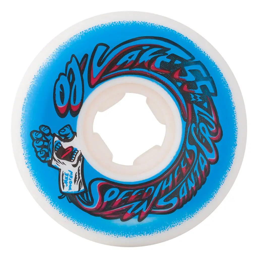 Custom Skateboard Wheels with Rubberized Material for Grip-OJ Wooten Screaming Cast Elite Hardline Wheels 55mm 101a Skateboard Wheels White / Blue