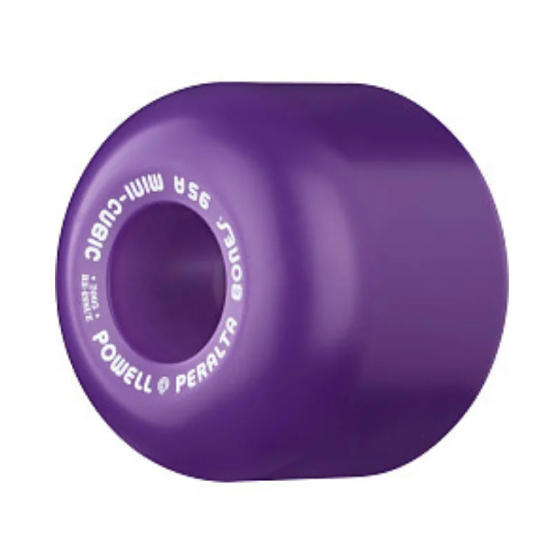 Custom Skateboard Wheels for Aggressive Street Performance-Bones Mini Cubic Skateboard Wheels 95a - Purple