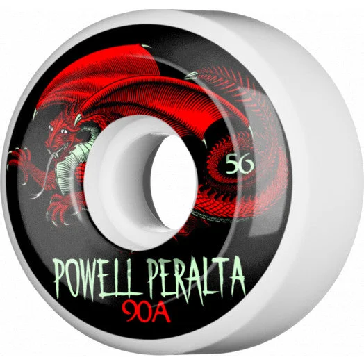 Custom Skateboard Wheels for High-Speed Performance and Control-Powell Peralta - Oval Dragon Skateboard Wheels 56mm 90a White