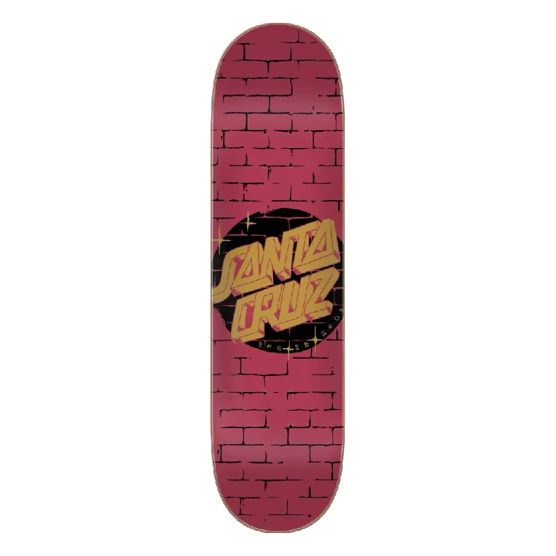 Custom Skateboard Deck with Custom Grip Tape-Santa Cruz Scrawl Brick Dot Deck - 8.25