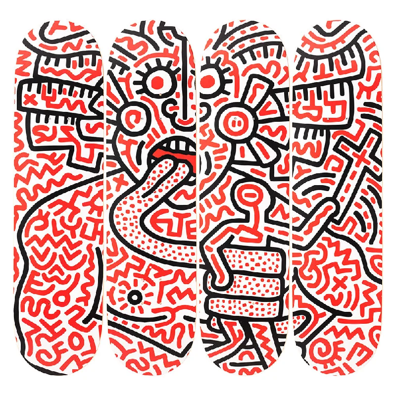 Custom Skateboard Deck with Lightweight Construction-Man and Medusa by Keith Haring