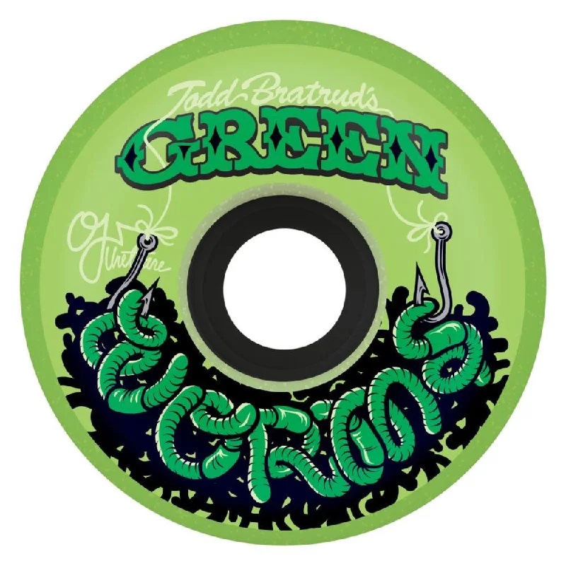 Custom Skateboard Wheels with Hardness Options-OJ Skateboard Wheels Green Worms Super Juice 78a - Green / Black