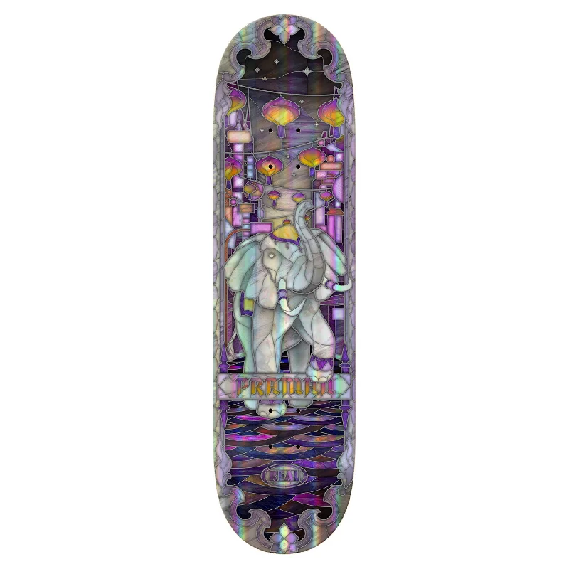 Custom Skateboard Deck for High-Speed Street Skating-Real Praman Holographic Cathedral Deck 8.5"