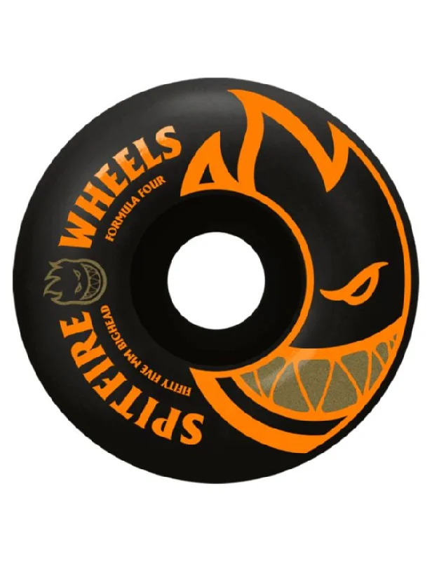 Custom Skateboard Wheels with Durable Material for Impact Resistance-Spitfire F4 Bighead Classic Wheels Black/Orange | 99D/53mm