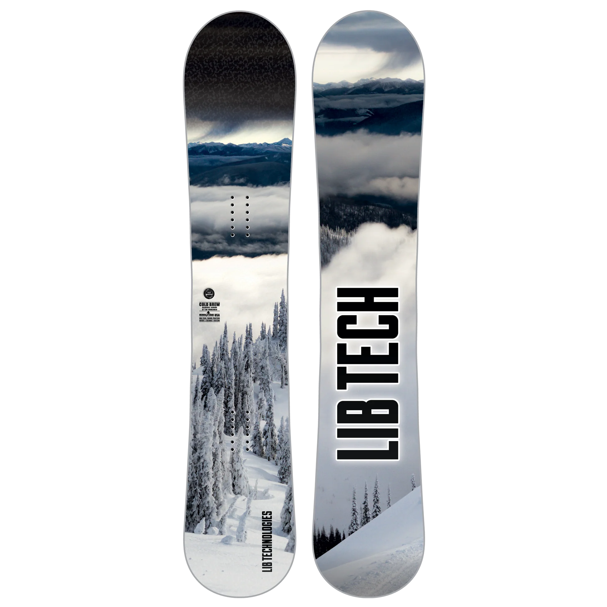 Custom Snowboard with Optimized Nose Shape for Stability-Lib Tech Cold Brew Snowboard 2025