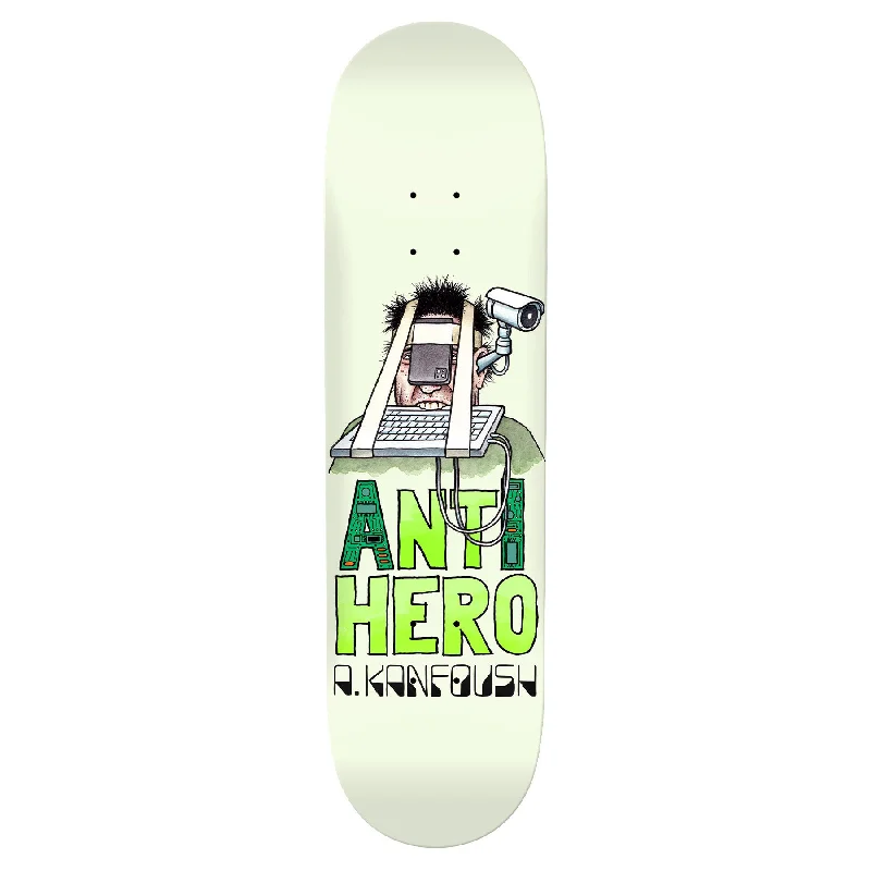 Custom Skateboard Deck with Resilient Grip for Perfect Landing-Antihero Kanfoush Anti Intelligence Deck 8.4"