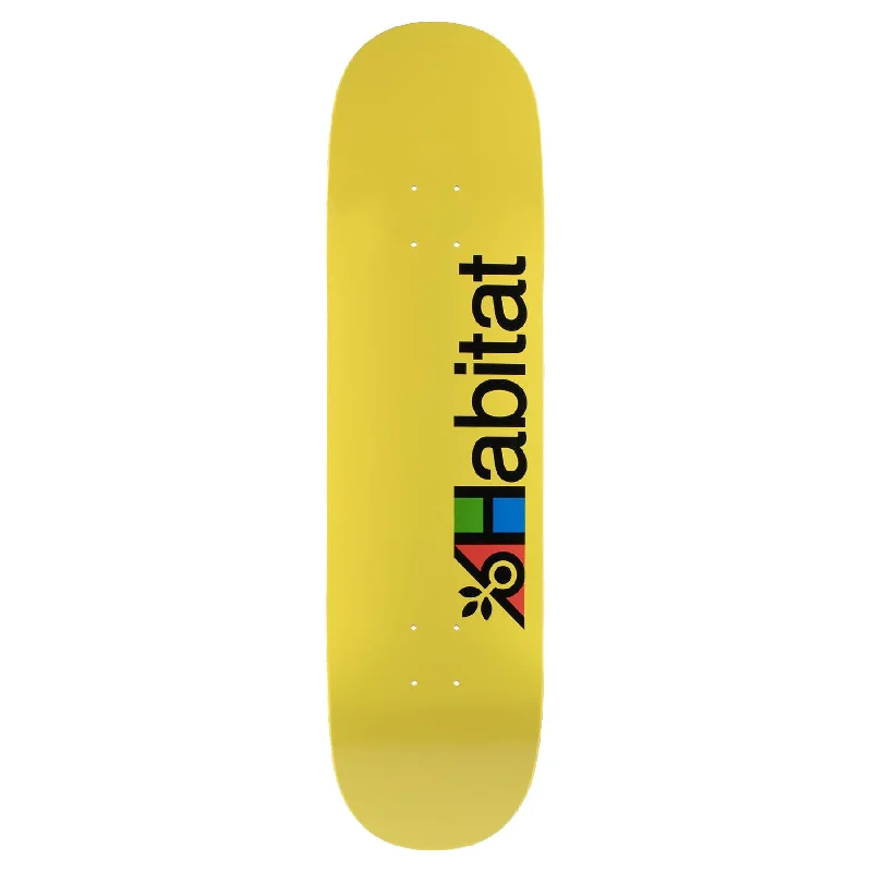 Custom Skateboard Deck with Custom Grip Tape-Habitat Transit Team Deck Yellow 8.5"