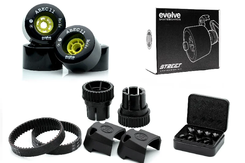 Custom Skateboard Wheels with Small Diameter for Technical Tricks-Evolve/ABEC 107mm Street Conversion Kit