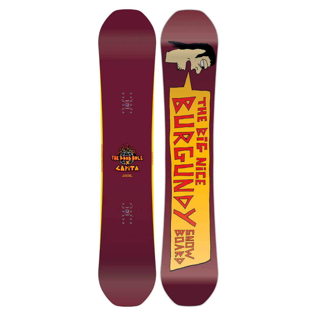 Custom Snowboard for Top-Quality Ride Experience-Big Nice Burgundy Snowboard | 156cm