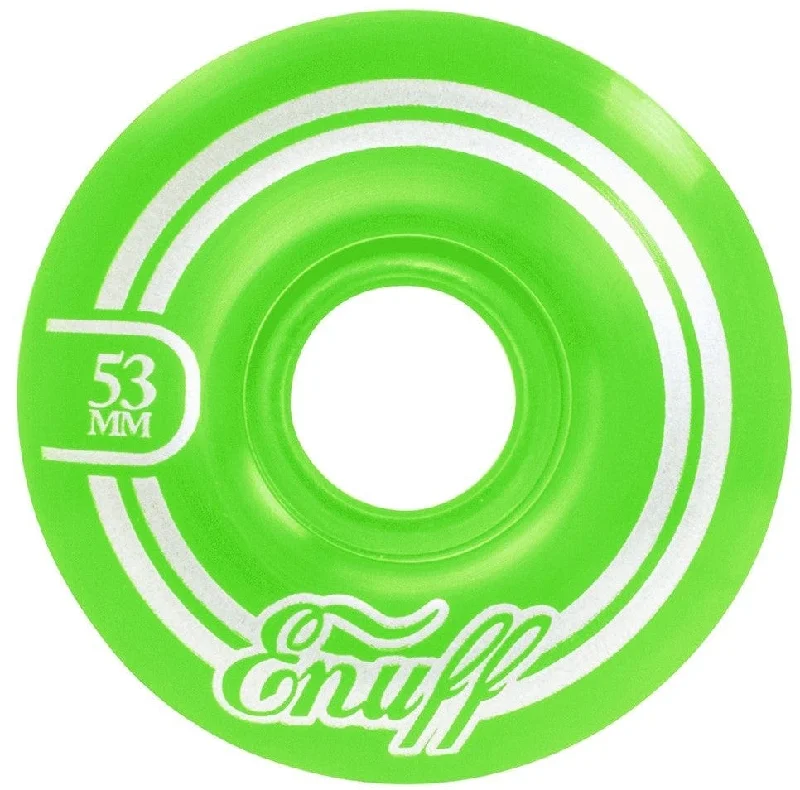 Custom Skateboard Wheels with Reduced Wear on Concrete Skating-Enuff Refresher II 53mm Skateboard Wheels - Green