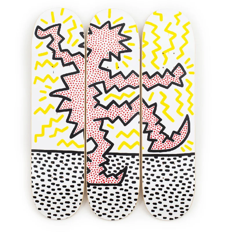 Custom Skateboard Deck for Park Skating-Untitled (Electric) Skateboard Deck by Keith Haring