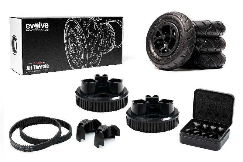 Custom Skateboard Wheels for Downhill Riding-All Terrain Conversion Kit (175mm / 7inch with 66T)