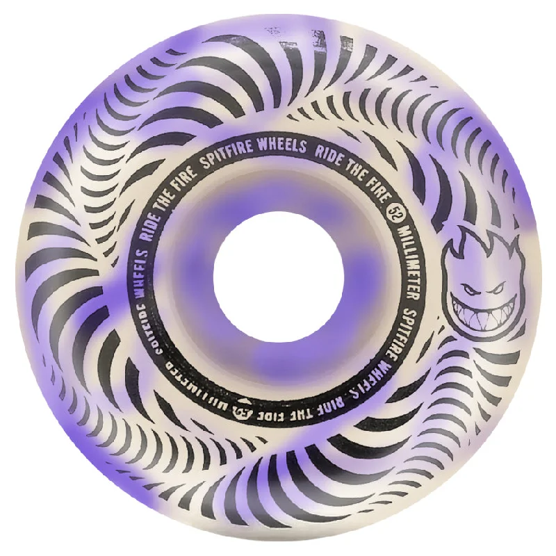 Custom Skateboard Wheels for Riders Seeking Smooth Rides and Balance-Spitfire - Flashpoint Classic Skateboard Wheels Swirl 52MM 99A