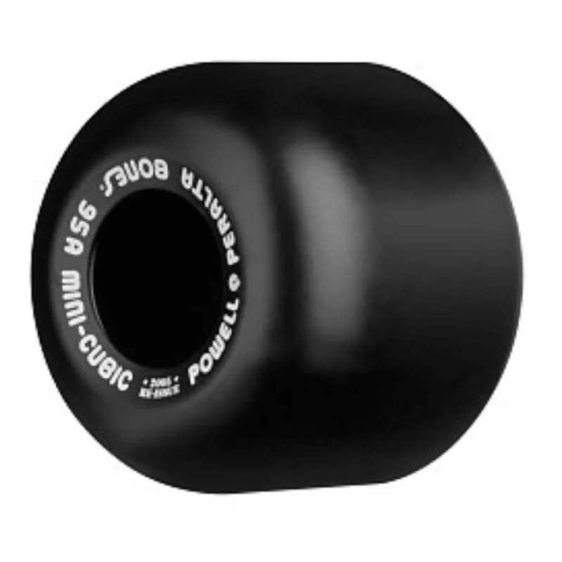 Custom Skateboard Wheels with Fast Rolling for Street Skating-Bones Mini Cubic Skateboard Wheels 95a - Black