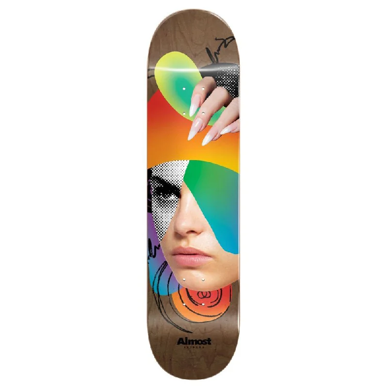 Custom Skateboard Deck with Perfect Edge for Smooth Ride-Almost Brown Face Collage R7 8.25 - Skateboard Deck