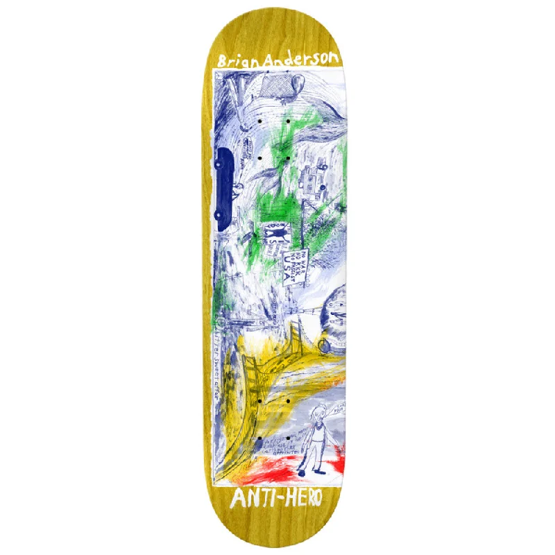 Custom Skateboard Deck for Trick Performance-Antihero Brian Anderson SF Then And Now 8.5 - Skateboard Deck