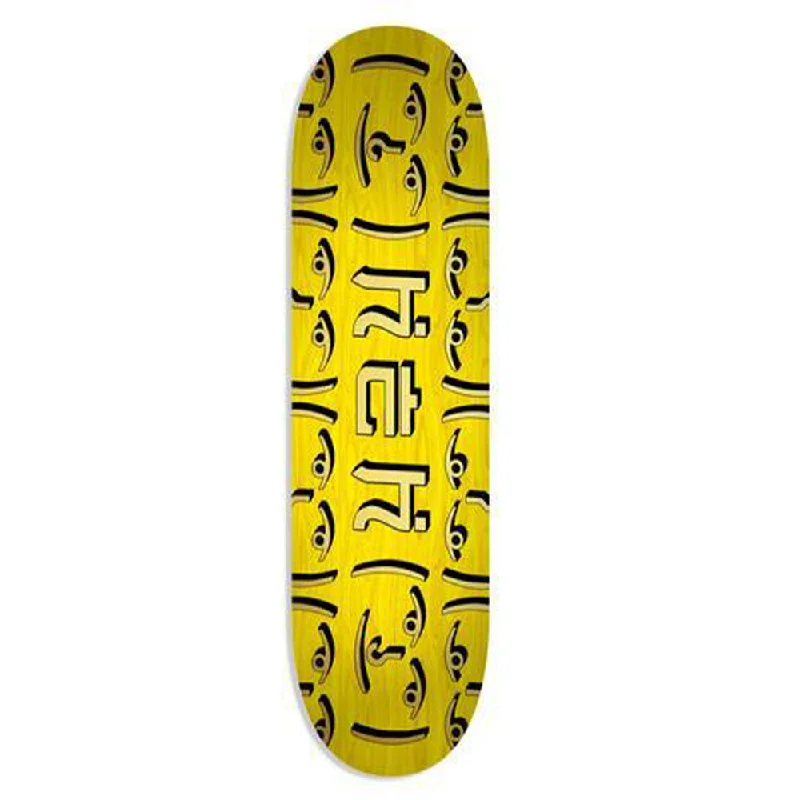 Custom Skateboard Deck for High-Energy Freestyle Skating-HEH OG Gold Logo Yellow Deck - Skateboard Deck