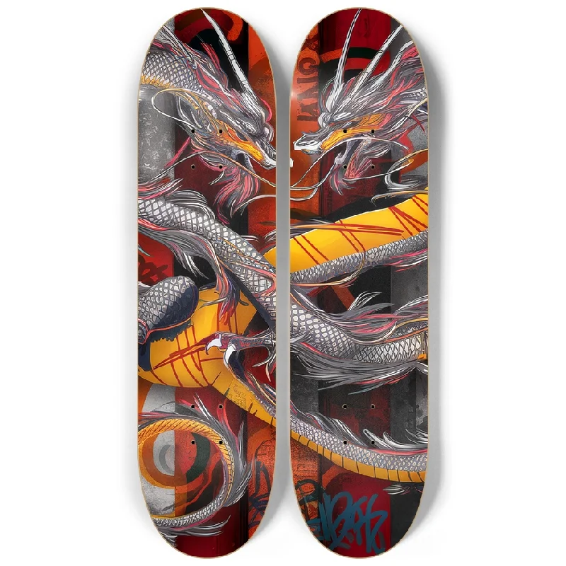 Custom Skateboard Deck with Professional Flex Design-2 Skateboard Series Art - Dragon Love