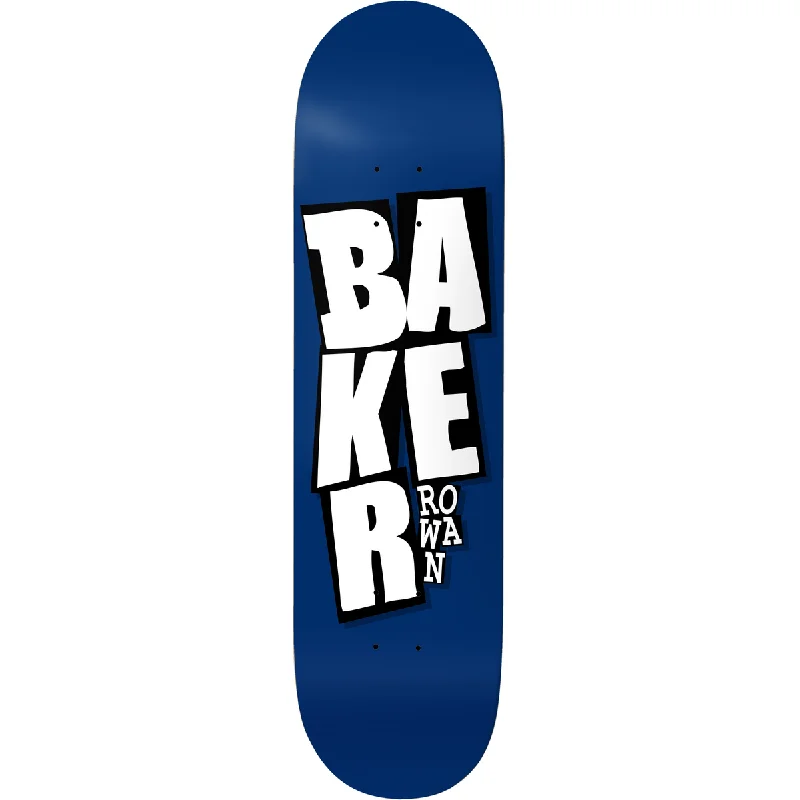 Custom Skateboard Deck for Freestyle Tricks-Baker Rowan Zorilla Stacked Blue B2 8.25" Skateboard Deck