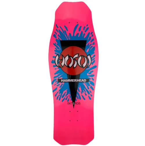 Custom Skateboard Deck for Increased Tail Control-Hosoi OG Classic Hammerhead Splat Reissue Skateboard Deck Pink 10.5"