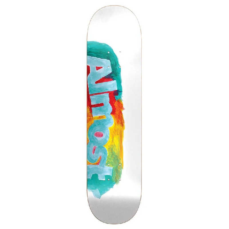 Custom Skateboard Deck for Advanced Street Performance-Almost Side Smudge White 8.0 - Skateboard Deck