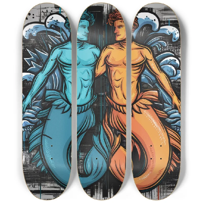 Custom Skateboard Deck for Park Riders Seeking High Flex-3 Skateboard Series Art - Mer Love