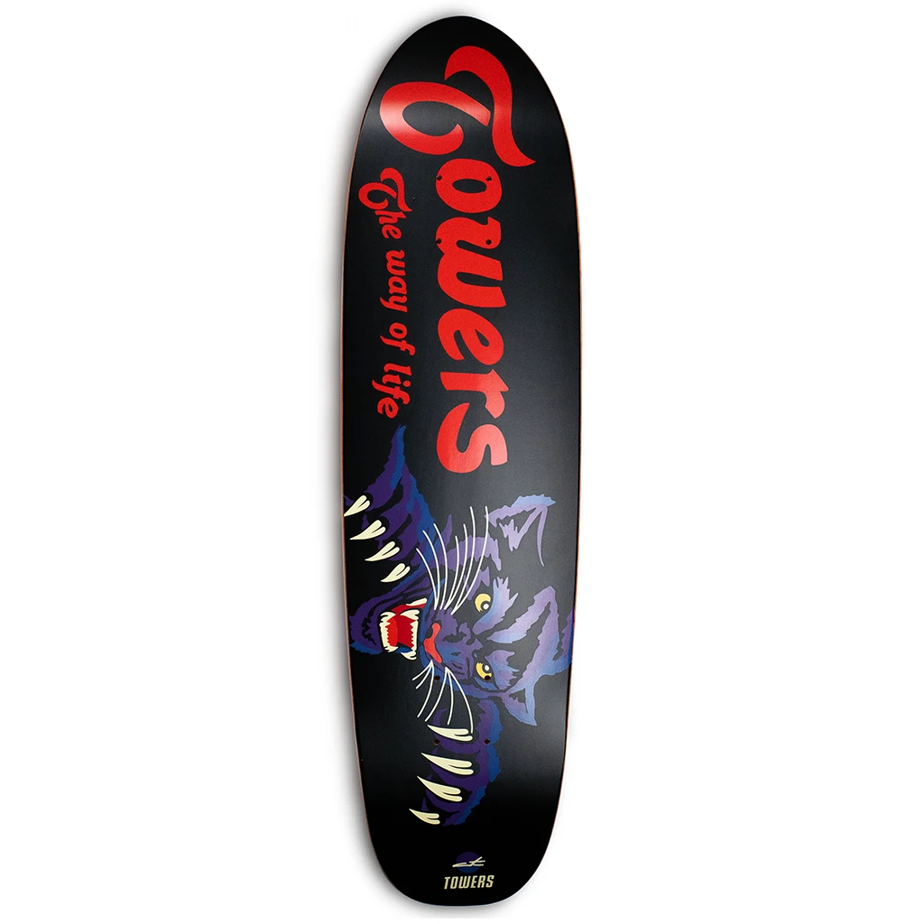 Custom Skateboard Deck for Competitive Skating Events-Towers The Way of Life Panther Cruiser Deck