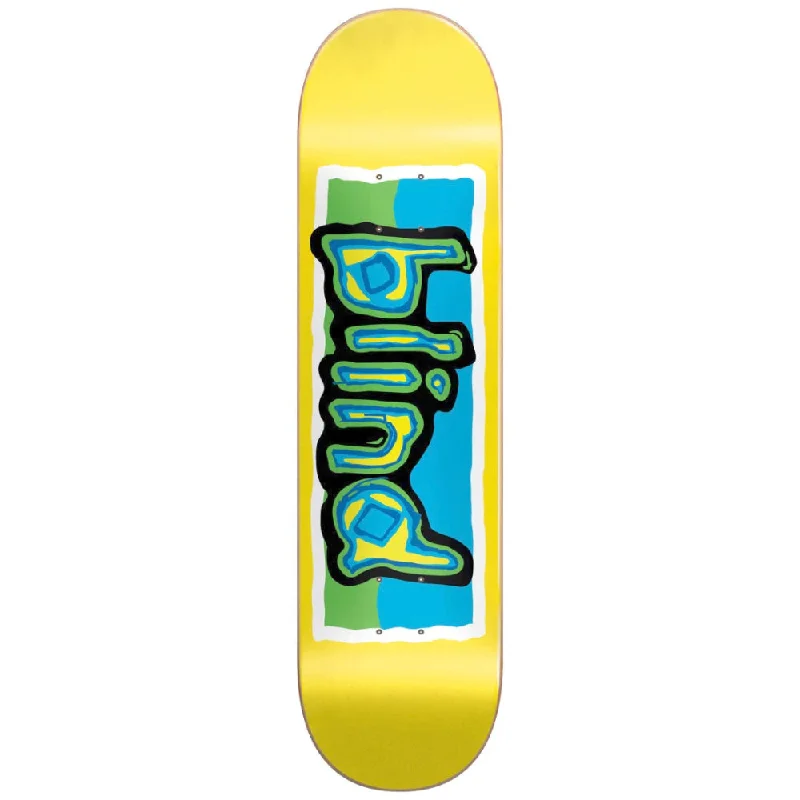 Custom Skateboard Deck for Carving and Sliding-Blind Colored Logo RHM Yellow 8.0 - Skateboard Deck