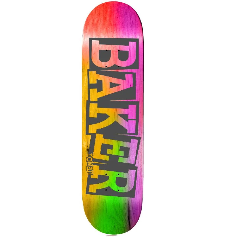 Custom Skateboard Deck with Perfect Edge for Smooth Ride-Baker Rowan Zorilla Ribbon Name Rainbow 8.38 - Skateboard Deck