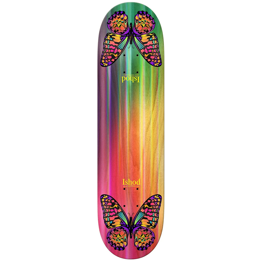 Custom Skateboard Deck for Smooth Curved Turns-Real Skateboards Ishod Rainbow Monarch TT Deck 8.38